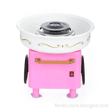 Lovely 450W Electric Automatic Marshmallow Cotton Candy Machine with Wheels